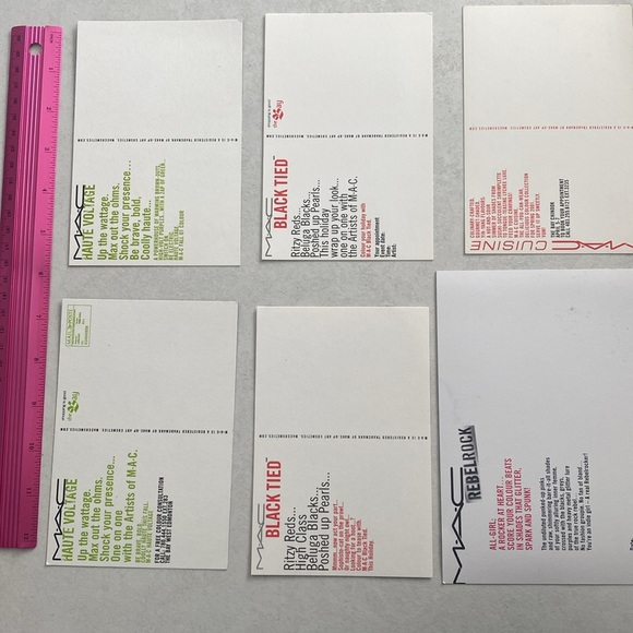 Lot of 6 Mac cosmetics promo post cards 2000’s - Picture 2 of 5